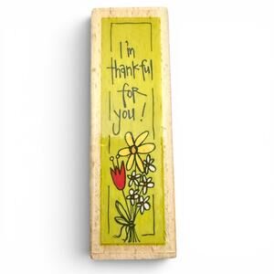 Kolette Hall I'm Thankful For You Thanks Rubber Stamp